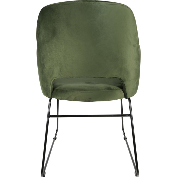 Durafurn Sorbet Chair - Black Sled Base/Avocado Velvet