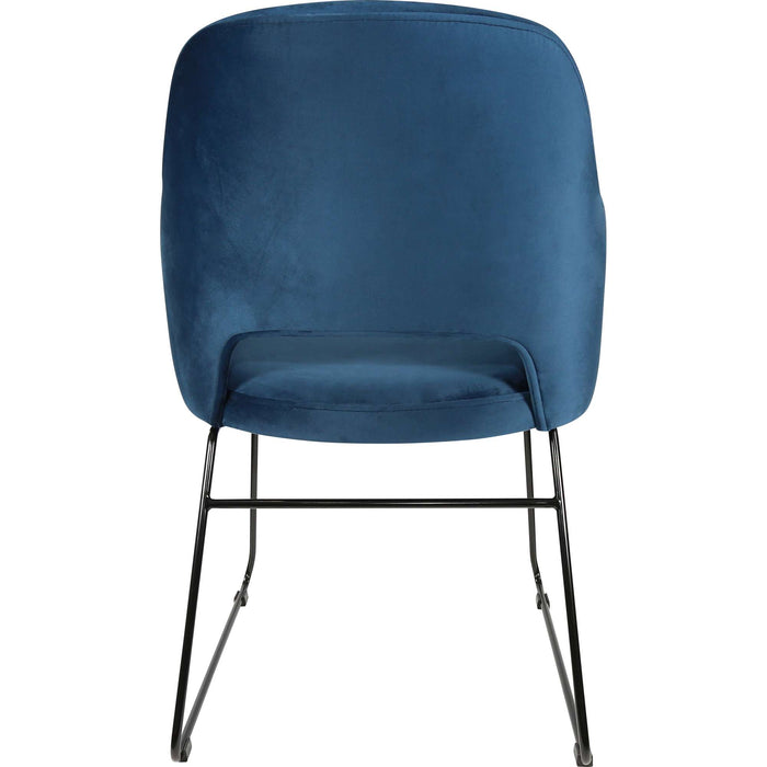 Durafurn Sorbet Chair - Black Sled Base/Denim Velvet