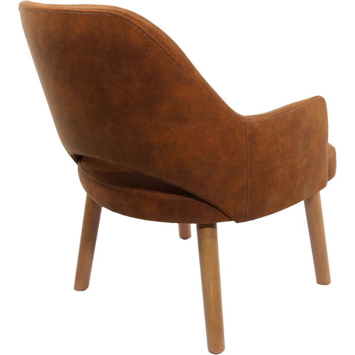 Durafurn BonBon Armchair - Trojan Oak Legs/Tan Fabric Shell