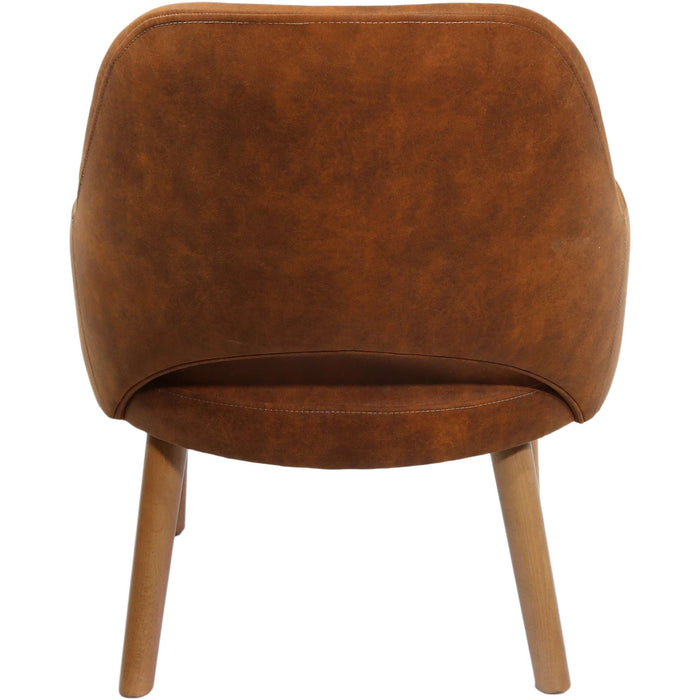 Durafurn BonBon Armchair - Trojan Oak Legs/Tan Fabric Shell
