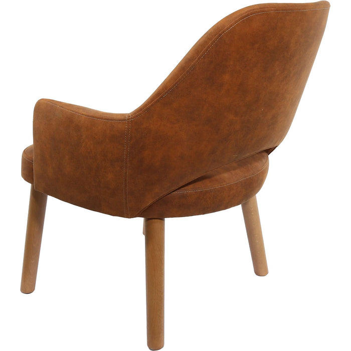 Durafurn BonBon Armchair - Trojan Oak Legs/Tan Fabric Shell