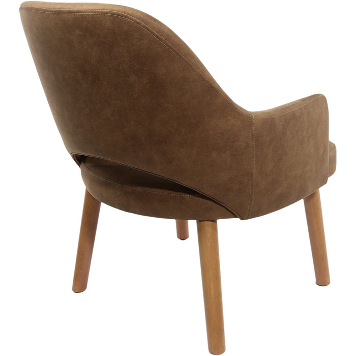 Durafurn BonBon Armchair - Trojan Oak Legs/Mocha Fabric Shell