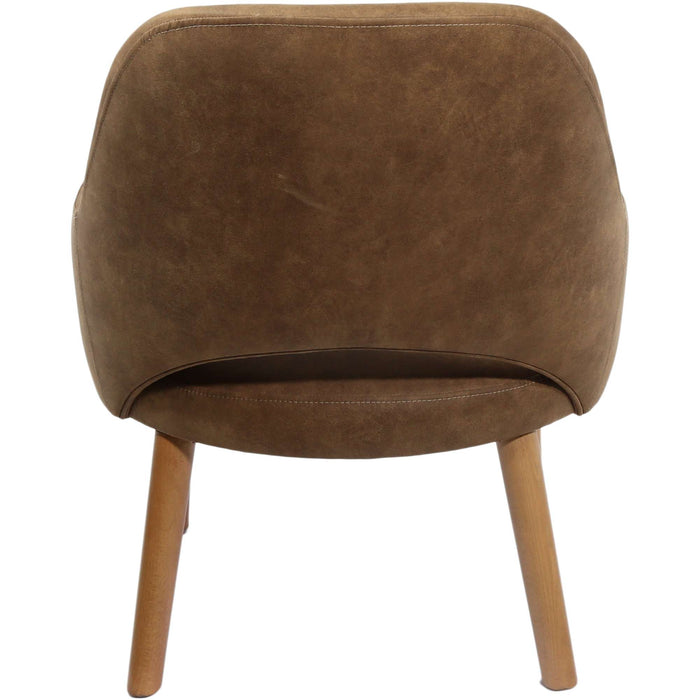 Durafurn BonBon Armchair - Trojan Oak Legs/Mocha Fabric Shell