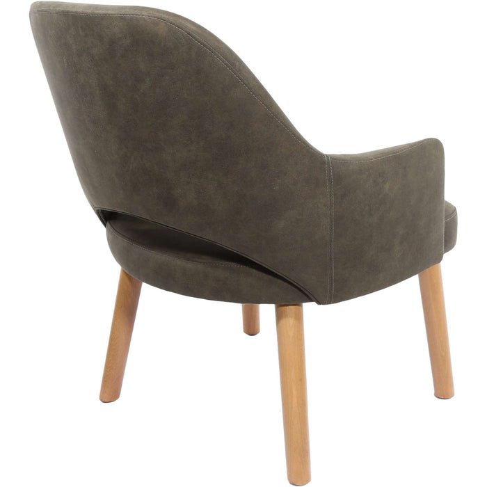 Durafurn BonBon Armchair - Trojan Oak Legs/Charcoal Fabric Shell