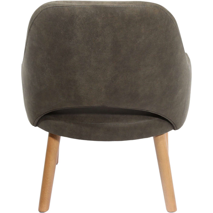 Durafurn BonBon Armchair - Trojan Oak Legs/Charcoal Fabric Shell