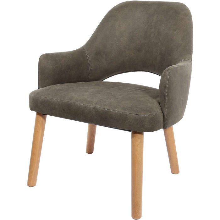 Durafurn BonBon Armchair - Trojan Oak Legs/Charcoal Fabric Shell
