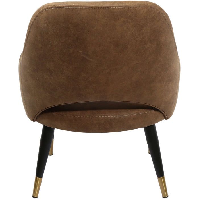 Durafurn BonBon Armchair - Metal Black with Brass tips/Mocha Fabric Shell