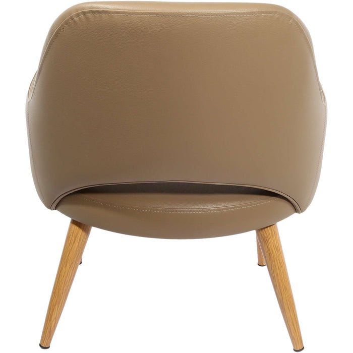 Durafurn BonBon Armchair - Metal Timber Image Natural Oak /Taupe Vinyl Shell