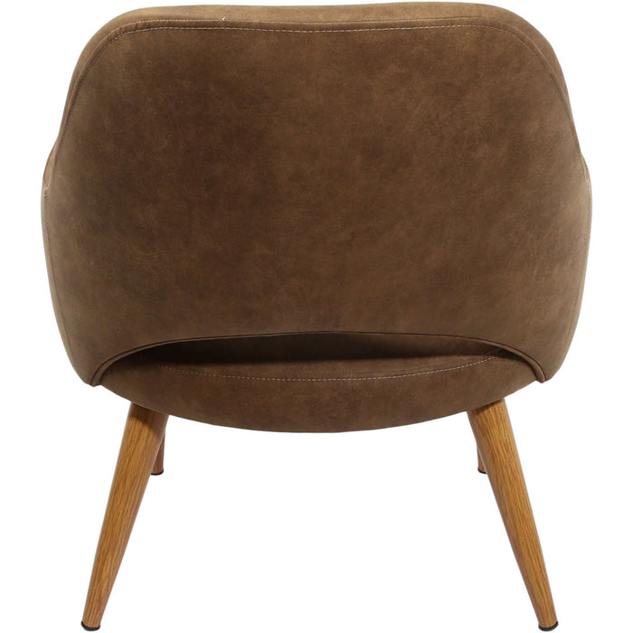 Durafurn BonBon Armchair - Metal Timber Image Natural Oak /Mocha Fabric Shell