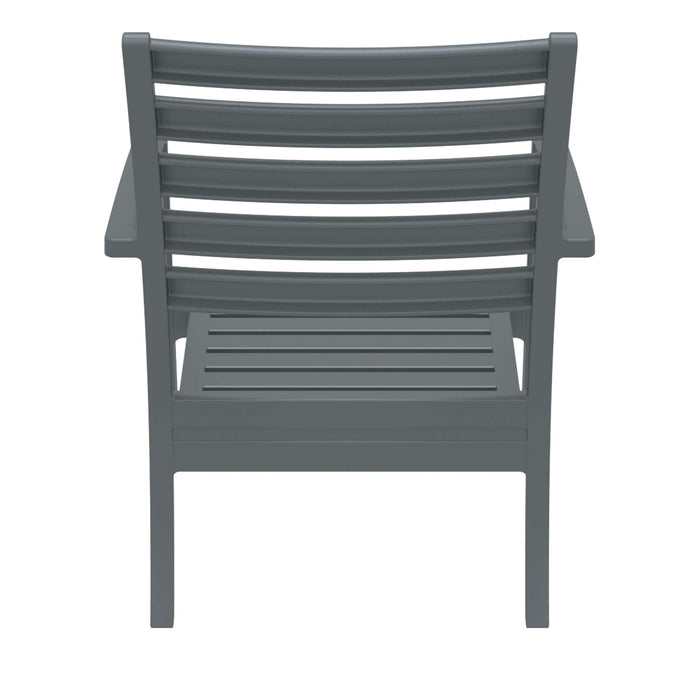 Siesta Artemis XL Arm Chair - Anthracite with White Seat Cushion