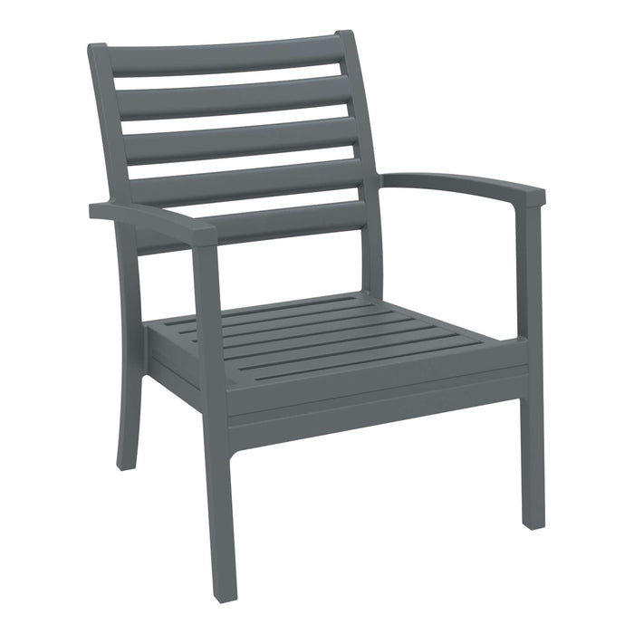 Siesta Artemis XL Arm Chair - Anthracite with White Seat and Back Cushion