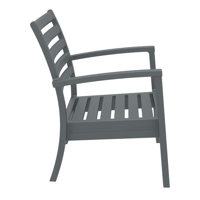 Siesta Artemis XL Arm Chair - Anthracite with White Seat and Back Cushion