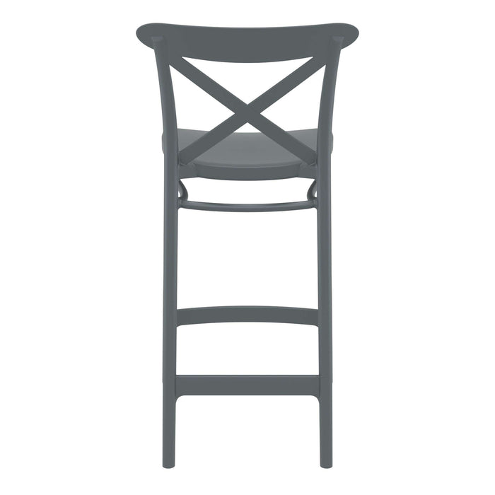 Siesta Cross Bar Stool 65cm (Counter Height) - Anthracite