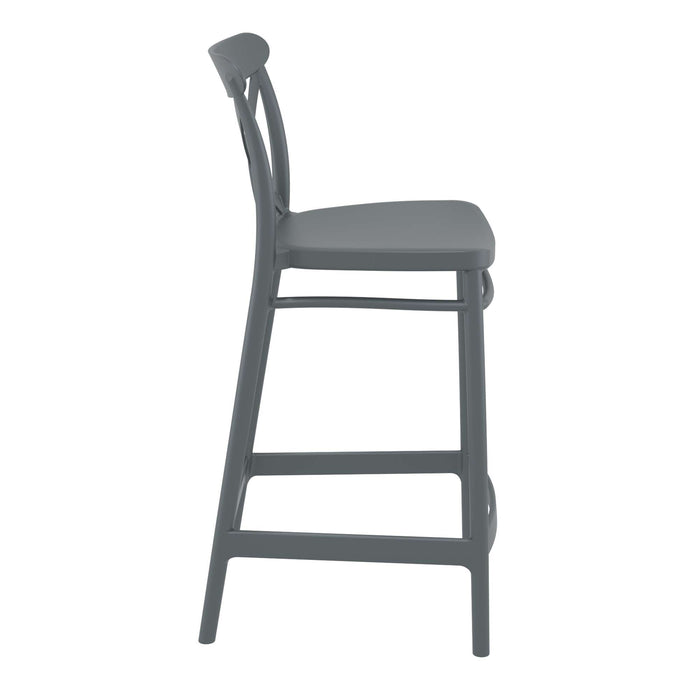 Siesta Cross Bar Stool 65cm (Counter Height) - Anthracite