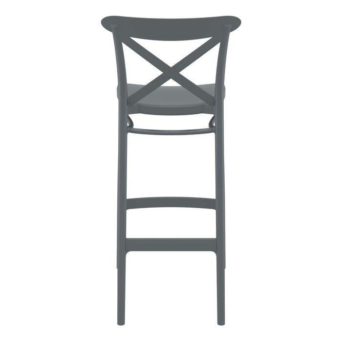 Siesta Cross Bar Stool 75cm (Dry Bar Height) - Anthracite