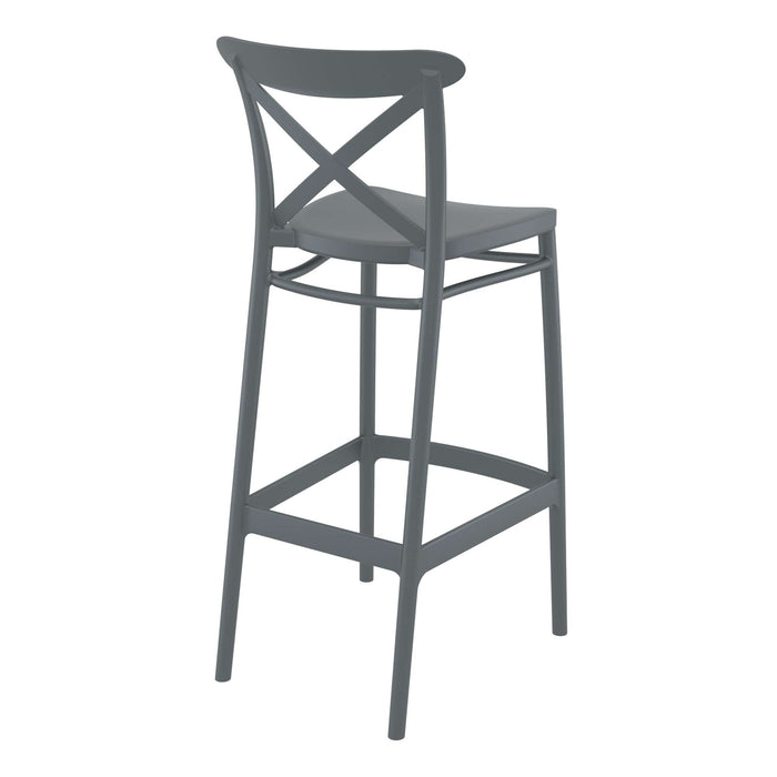 Siesta Cross Bar Stool 75cm (Dry Bar Height) - Anthracite