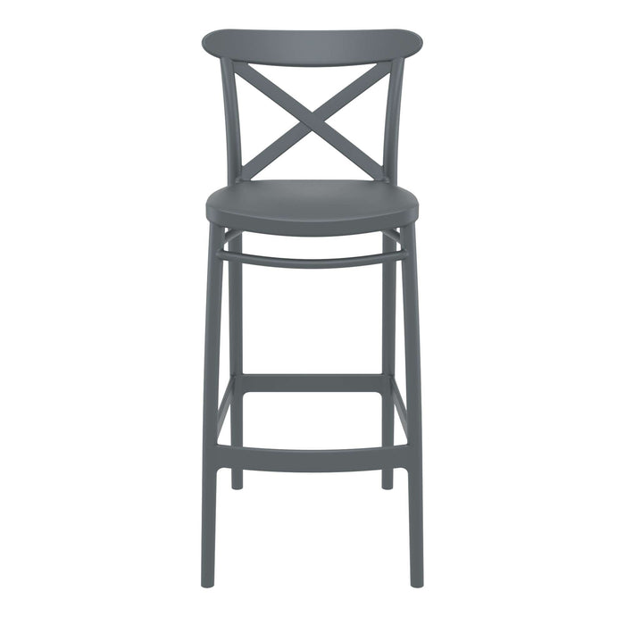 Siesta Cross Bar Stool 75cm (Dry Bar Height) - Anthracite