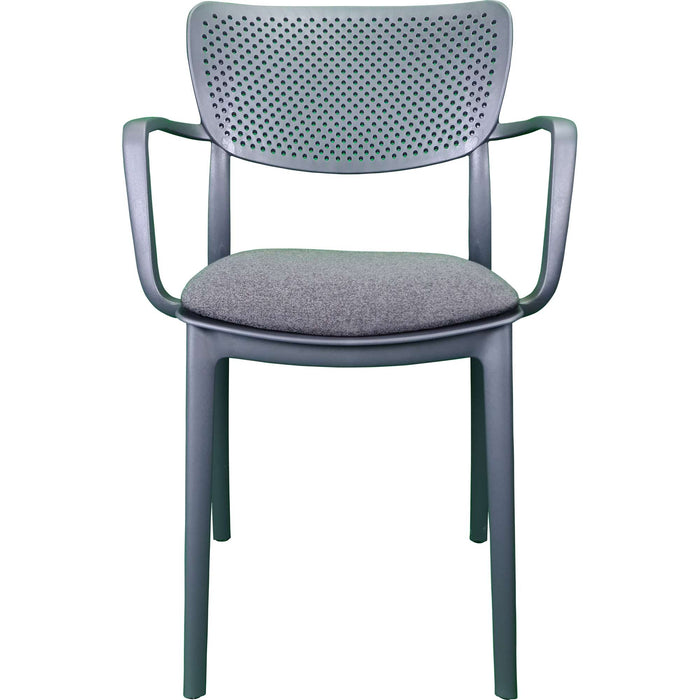 Siesta Loft Arm Chair - Anthracite with Taupe Fabric Cushion