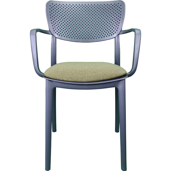 Siesta Loft Arm Chair - Anthracite with Olive Green Fabric Cushion