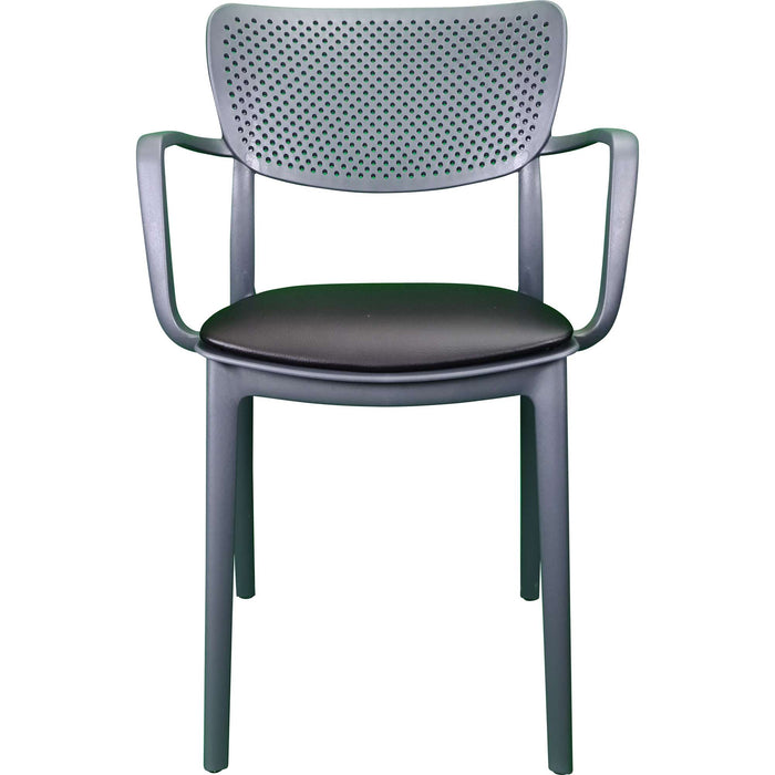Siesta Loft Arm Chair - Anthracite with Black Vinyl Cushion