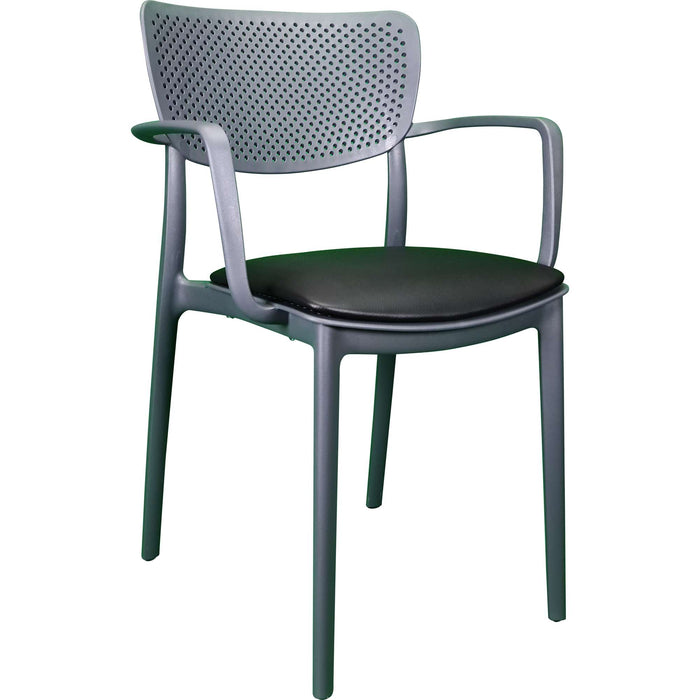 Siesta Loft Arm Chair - Anthracite with Black Vinyl Cushion