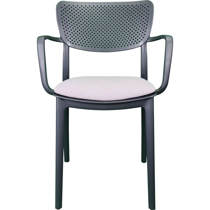 Siesta Loft Arm Chair - Anthracite with Light Grey Fabric Cushion