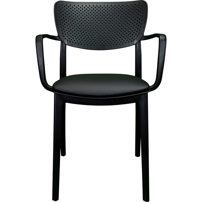 Siesta Loft Arm Chair - Black with Black Vinyl Cushion