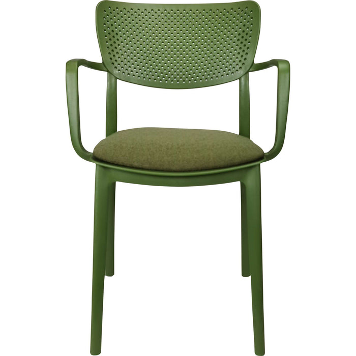 Siesta Loft Arm Chair - Olive Green with Olive Green Fabric Cushion