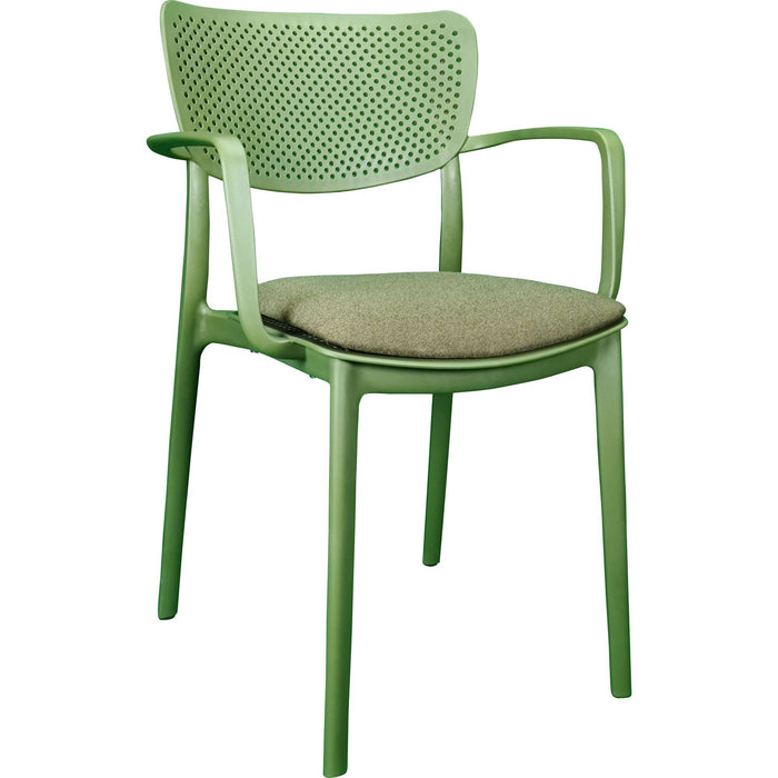 Siesta Loft Arm Chair - Olive Green with Olive Green Fabric Cushion