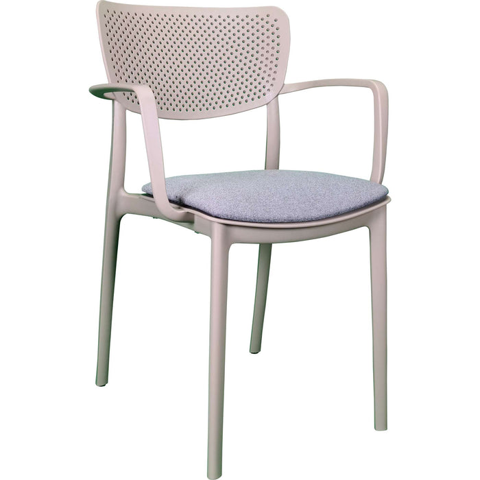 Siesta Loft Arm Chair - Taupe with Anthracite Fabric Cushion