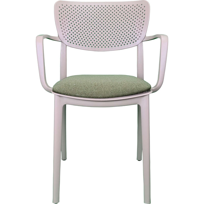 Siesta Loft Arm Chair - Taupe with Olive Green Fabric Cushion