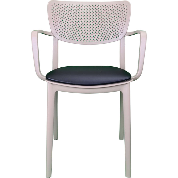 Siesta Loft Arm Chair - Taupe with Black Vinyl Cushion