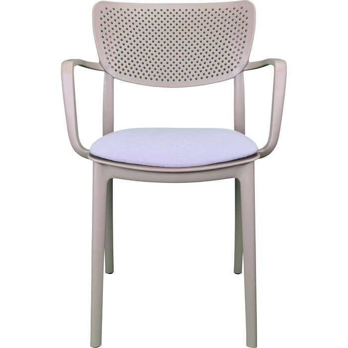 Siesta Loft Arm Chair - Taupe with Light Grey Fabric Cushion