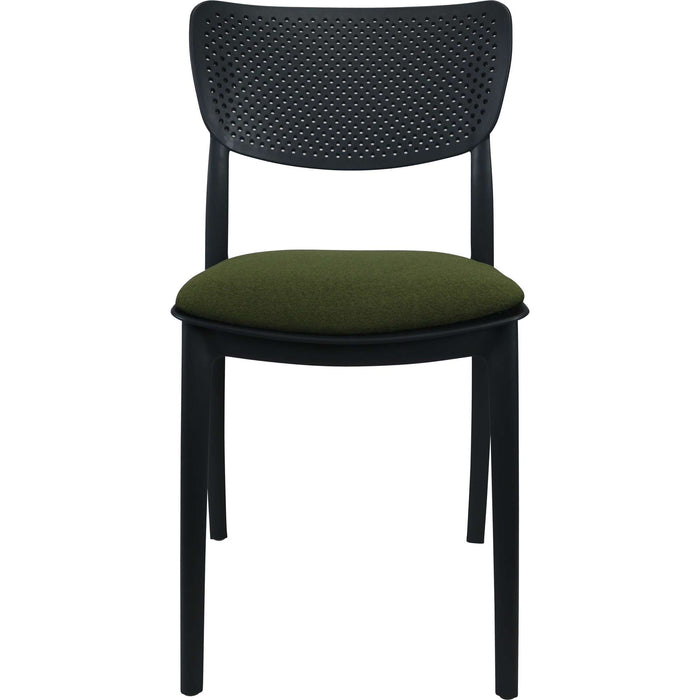 Siesta Lucy Chair - Anthracite with Olive Green Fabric Cushion