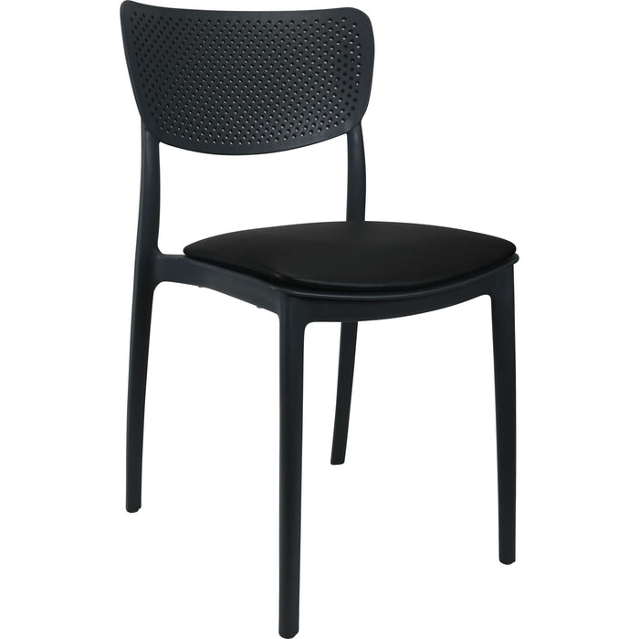 Siesta Lucy Chair - Anthracite with Black Vinyl Cushion