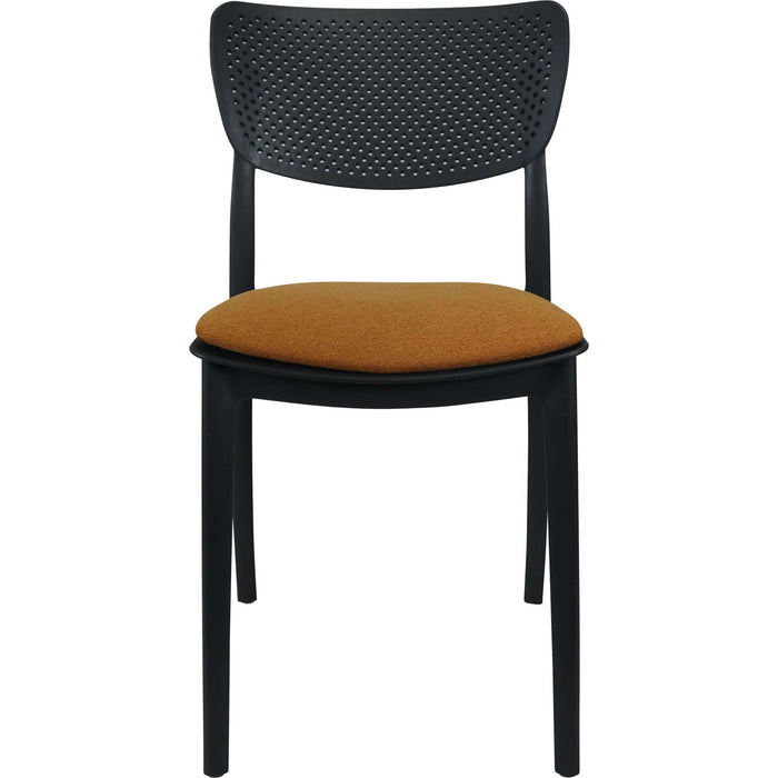 Siesta Lucy Chair - Anthracite with Orange Fabric Cushion