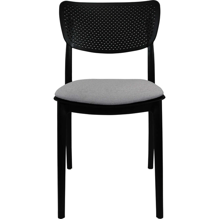 Siesta Lucy Chair - Black with Light Grey Fabric Cushion