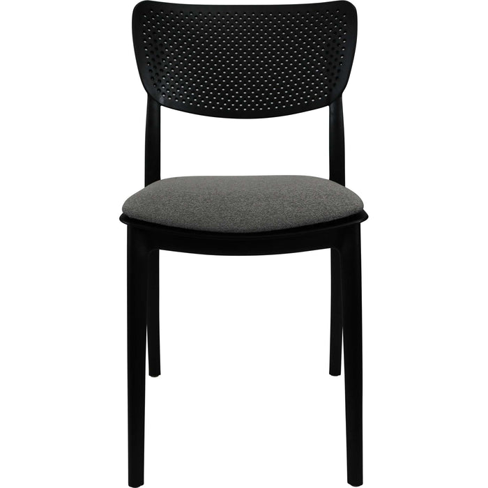 Siesta Lucy Chair - Black with Taupe Fabric Cushion