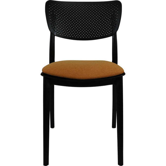 Siesta Lucy Chair - Black with Orange Fabric Cushion