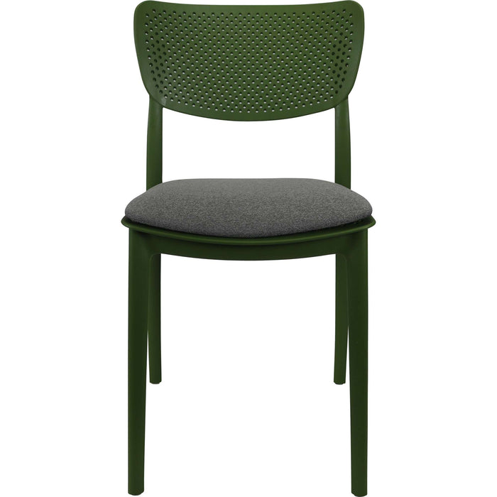 Siesta Lucy Chair - Olive Green with Taupe Fabric Cushion