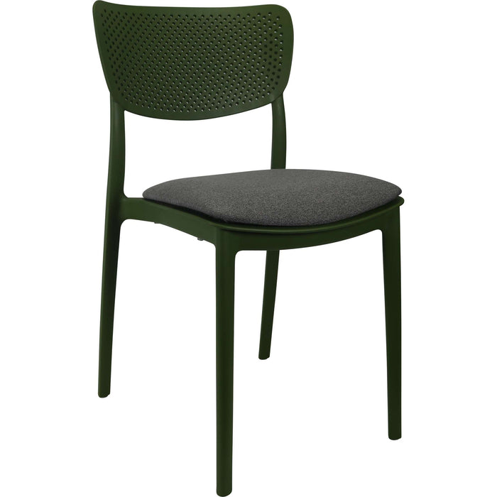 Siesta Lucy Chair - Olive Green with Taupe Fabric Cushion