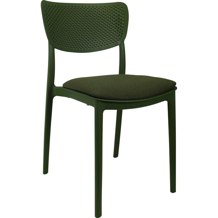 Siesta Lucy Chair - Olive Green with Olive Green Fabric Cushion