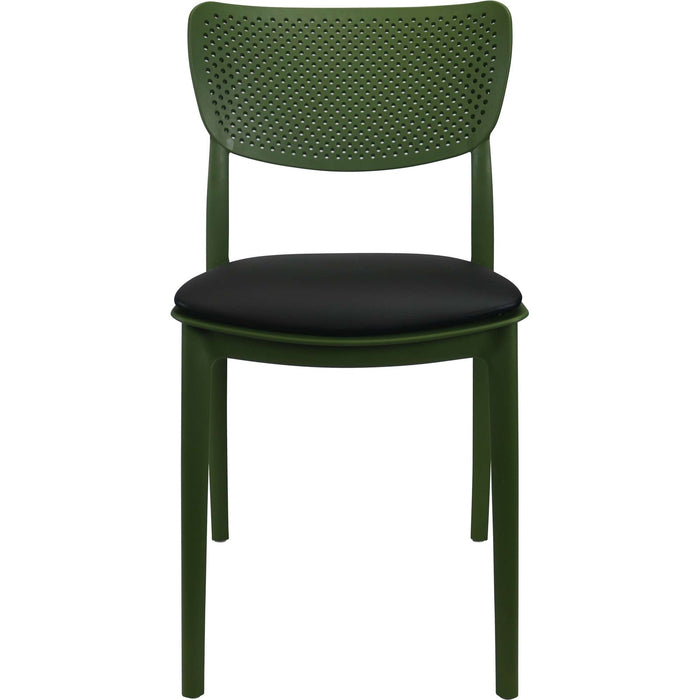 Siesta Lucy Chair - Olive Green with Black Vinyl Cushion