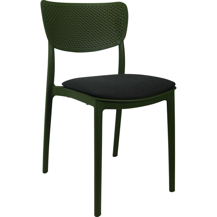 Siesta Lucy Chair - Olive Green with Anthracite Fabric Cushion