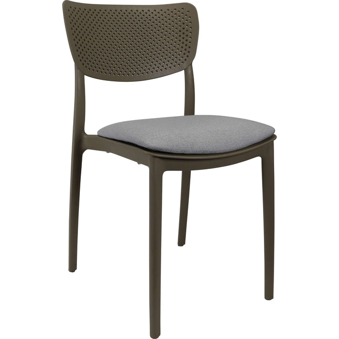 Siesta Lucy Chair - Taupe with Light Grey Fabric Cushion
