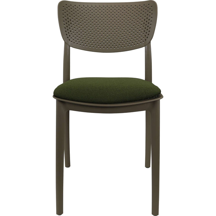 Siesta Lucy Chair - Taupe with Olive Green Fabric Cushion