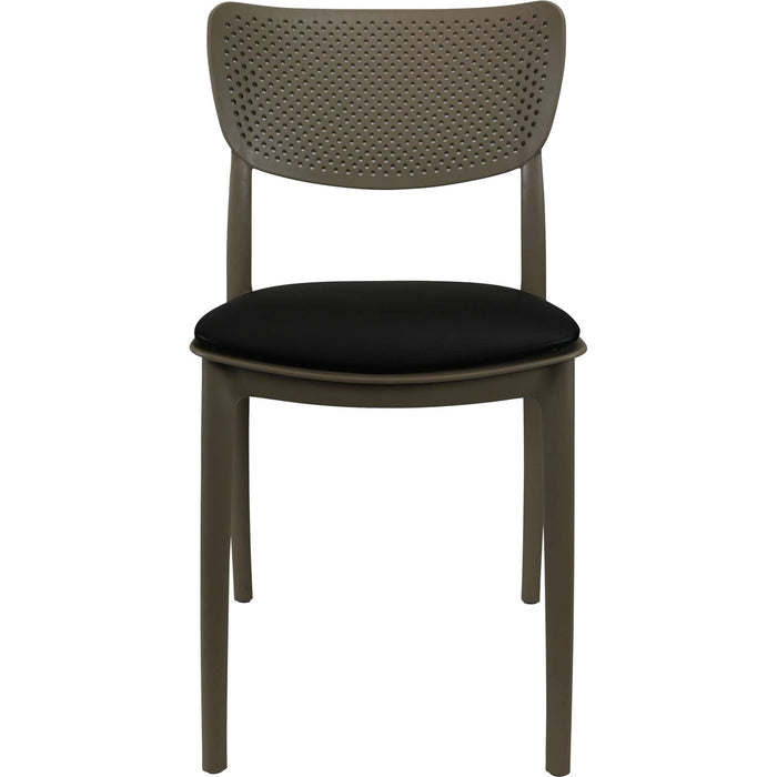 Siesta Lucy Chair - Taupe with Black Vinyl Cushion