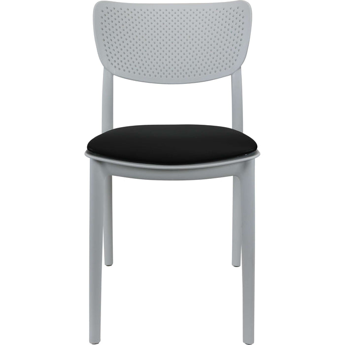 Siesta Lucy Chair - White with Black Vinyl Cushion