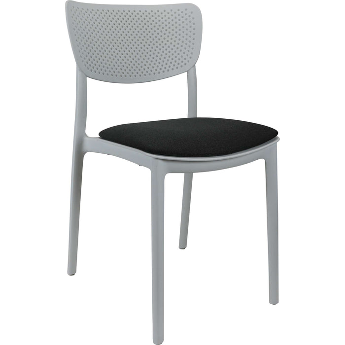Siesta Lucy Chair - White with Anthracite Fabric Cushion