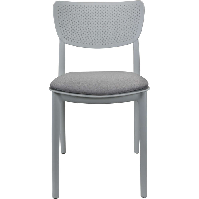 Siesta Lucy Chair - White with Light Grey Fabric Cushion